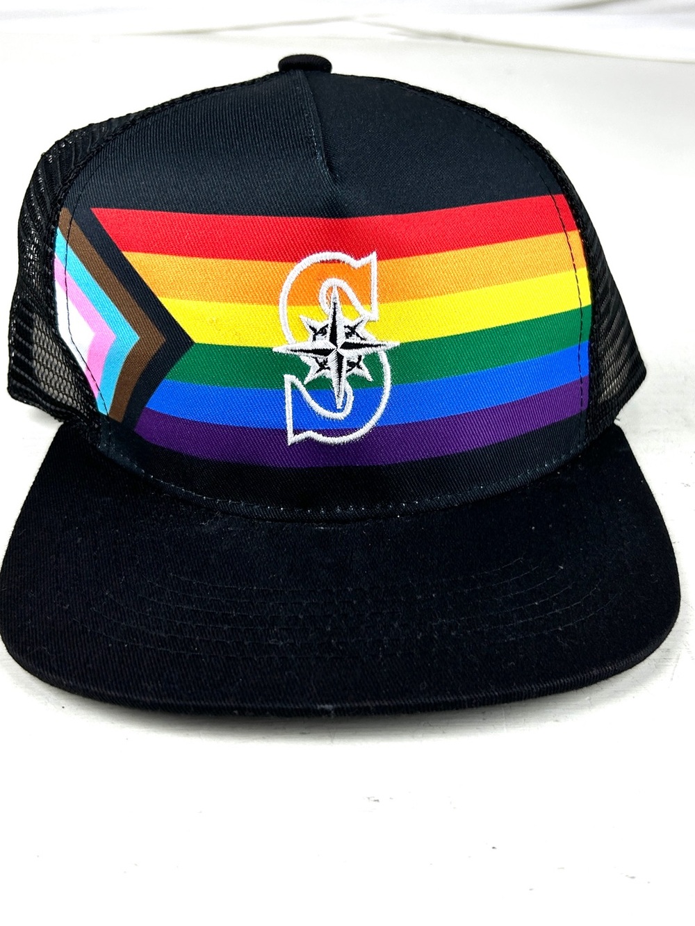 Seattle Mariners LGBTQ+ Pride Night Trucker Hat Cap Snapback 6/30/22 NEW